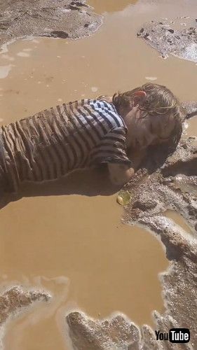 「Child Falls Asleep in Mud Puddle || ViralHog」