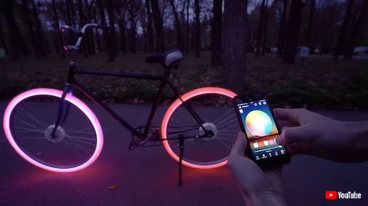 自転車 LED タイヤ 光る