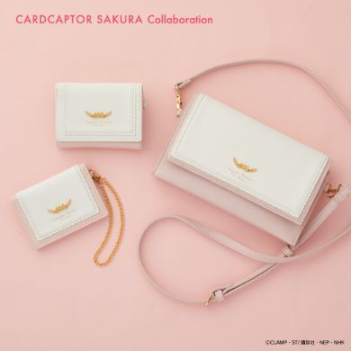 「カードキャプターさくら」ウォレットショルダーバッグ（ピンク）、「カードキャプターさくら」折財布（ピンク）、「カードキャプターさくら」パスケース（ピンク）