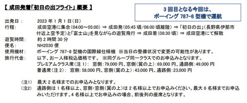 ANA 初日の出フライト