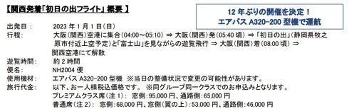 ANA 初日の出フライト