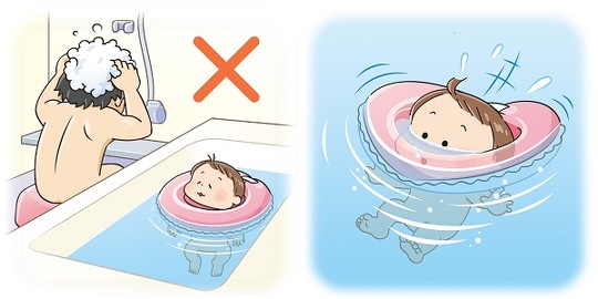 消費者庁 注意喚起 乳幼児 子ども 浮き輪 入浴中 事故 風呂