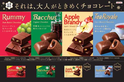 ロッテ 洋酒チョコ ラミー バッカス アップルブランデー ティーロワイヤル