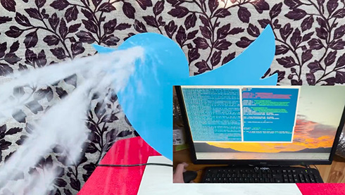 RIPTwitterのつぶやきに合わせて涙を流す鳥が開発される　叙情的な動作テストから一変、実装されると大洪水発生