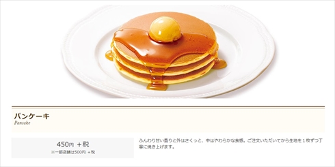 「ジョブチューン」で不合格になったロイヤルホストのパンケーキ