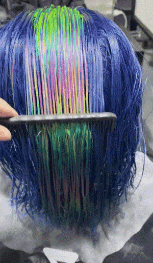 ヘアカラー 髪 オーロラ カラフル レインボー