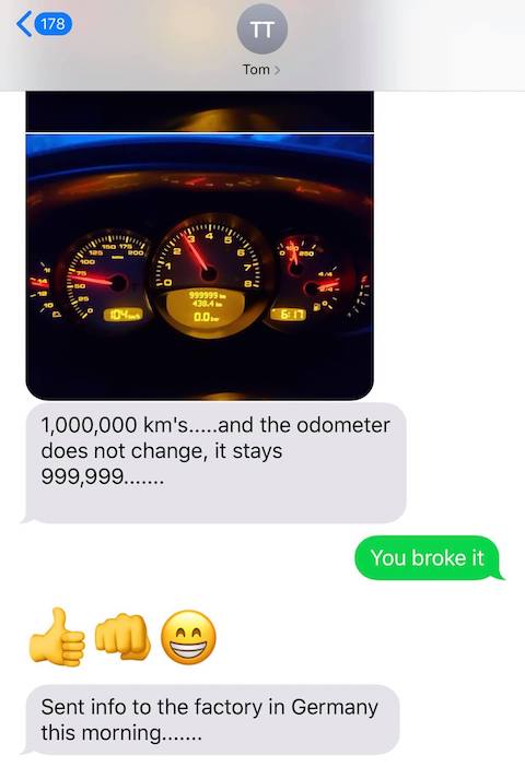 ポルシェ 911 996 100万キロ 走行距離