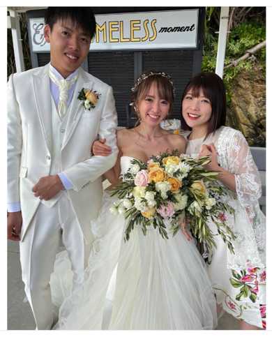 元モーニング娘。5期メンバー小川麻琴が紺野あさ美のい結婚式参列