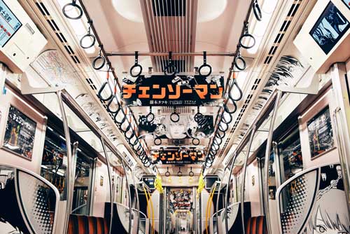 チェンソーマン 電車 ジャック 広告 東京メトロ 銀座線 丸ノ内線
