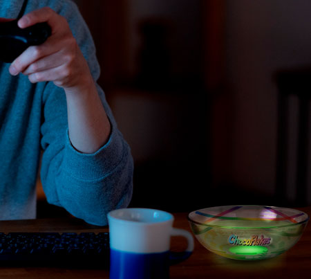 日清シスコ チョコフレーク専用 ゲーミングフィンガーボウル レインボー 蓄光