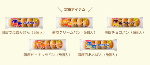 山崎製パン薄皮シリーズ内容量変更