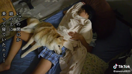 いつの間にか娘の上に