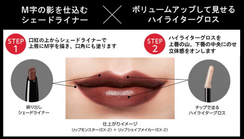 「ケイト　リップシェイプメイカー」の使い方イメージ