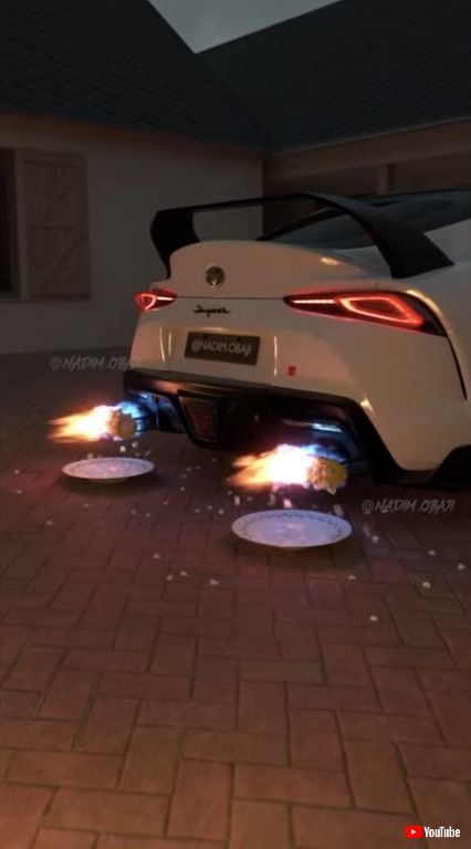 GRスープラ アフターファイヤー ポップコーン CG