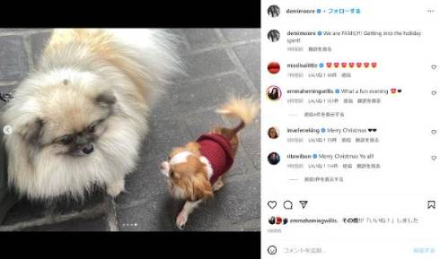 デミ・ムーアとブルース・ウィリス一家が一緒にクリスマスをお祝い