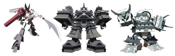 城郭合体オシロボッツ お城 アニメ 巨大ロボット 変形