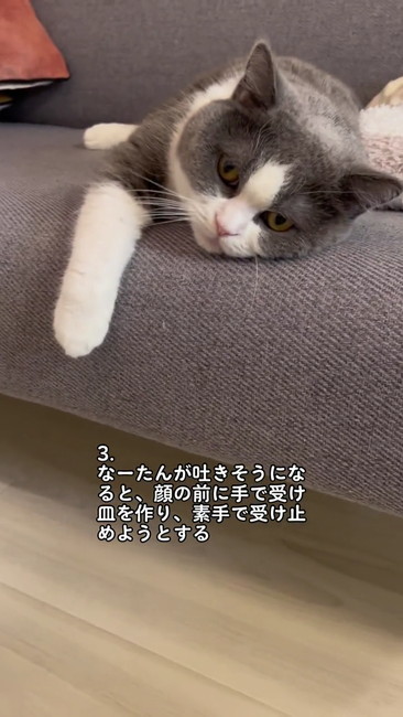 素手で受け止める