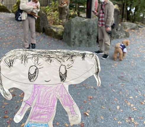 園内でぬい撮り