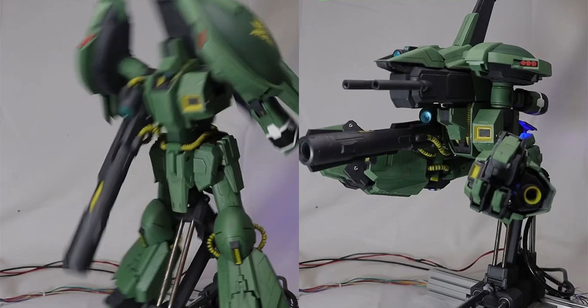 ガンダムUC」版の袖付きガザDを1/60スケールで自作、しかも電動