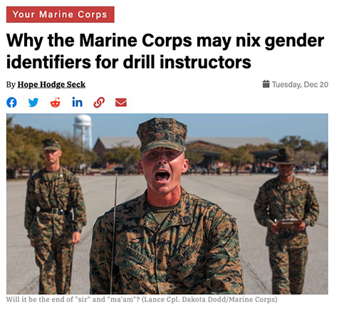 「イエス・サー」「イエス・マム」→「イエス・ドリルインストラクター」に？　米海兵隊で性別に応じた敬語が廃止がされるかも