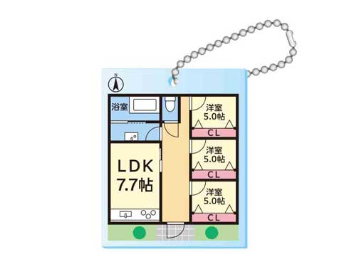 間取り キーホルダー カプセルトイ