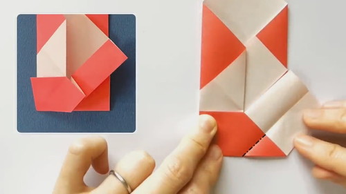 「折り紙うさぎのぽち袋」