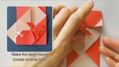 「折り紙うさぎのぽち袋」