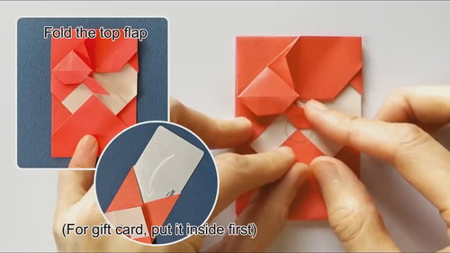 「折り紙うさぎのぽち袋」