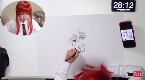 「チェンソーマン」デンジやマキマなど絵を描いた中川翔子