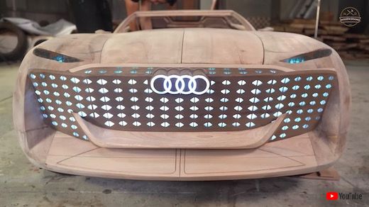 手作り 木材 アウディ コンセプトカー スカイスフィア