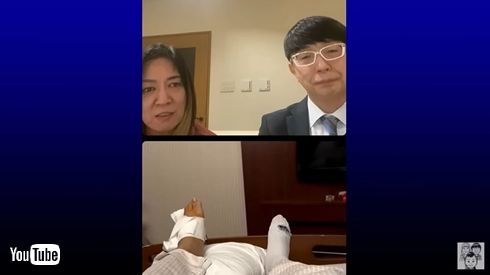 Instagramライブでの木下博勝と息子