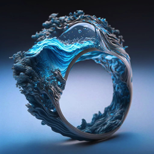 荒波の指輪のデザイン
