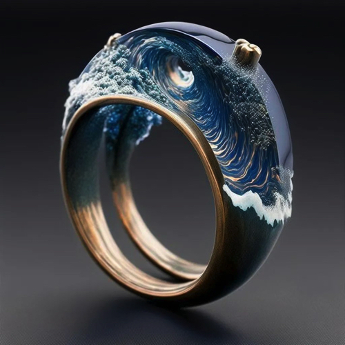 荒波の指輪のデザイン