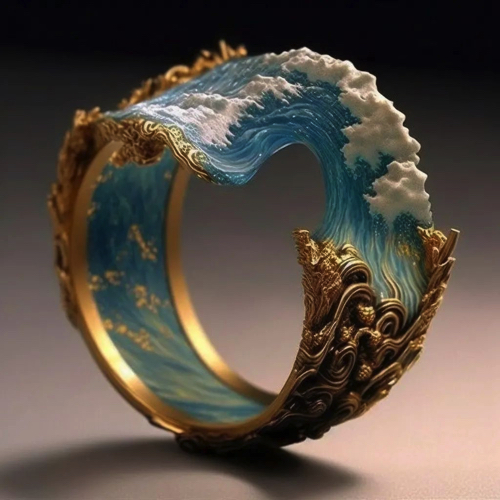 荒波の指輪のデザイン