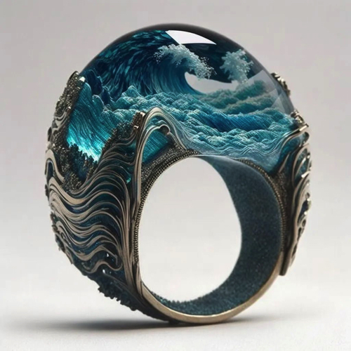 荒波の指輪のデザイン