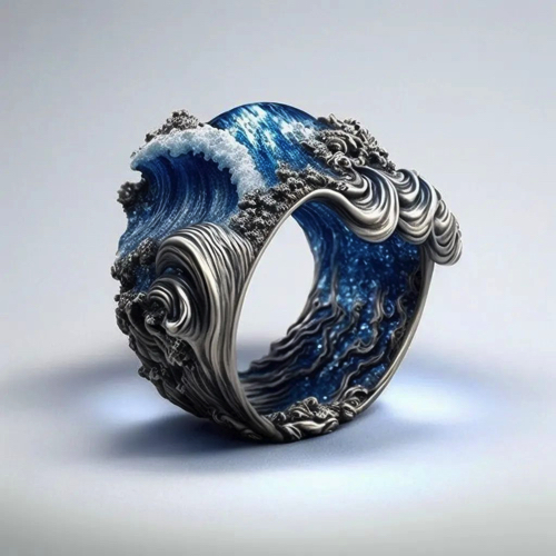 荒波の指輪のデザイン
