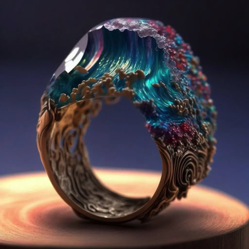 荒波の指輪のデザイン