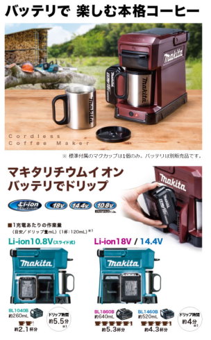 マキタのコーヒーメーカー