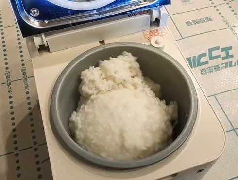もち米 餅つき機 出来上がり 変化 お餅