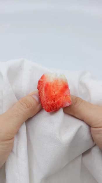 いちご 刺繍 リアル 食べ物 アート