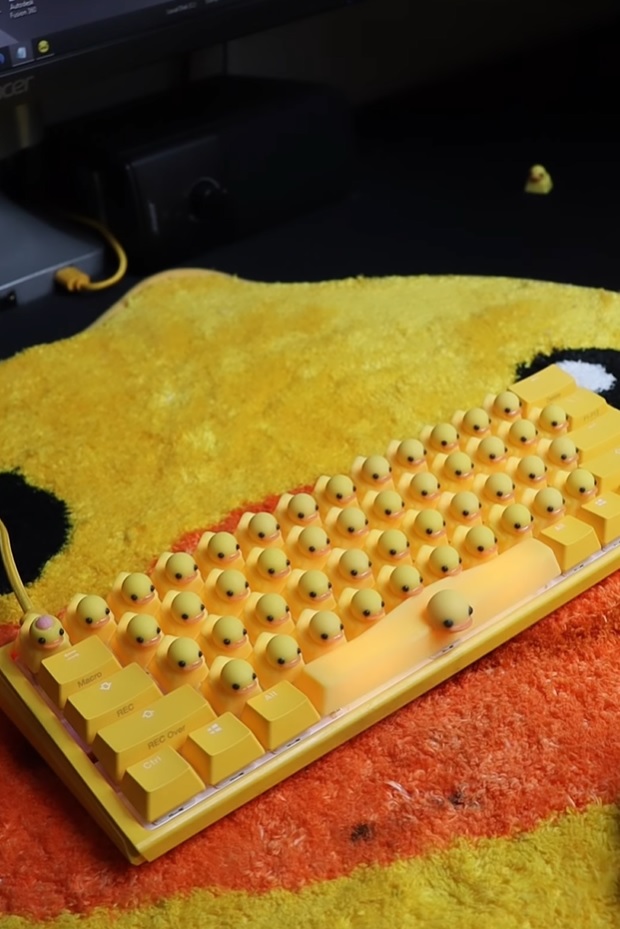 キーボードが“アヒル天国”になる!?　アヒルさんのキーキャップがかわいすぎる