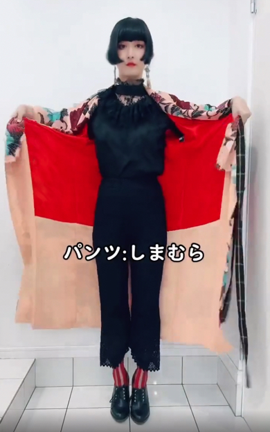 大正ロマン　レトロ　昔着物　袷　綸子　和洋折衷　ミックスコーデ 大正ロマン レトロ 昔着物 袷 綸子 和洋折衷 ミックスコーデ