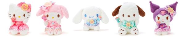 ハローキティ、マイメロディ、シナモロール、ポチャッコ、クロミがぬいぐるみに！ぬいぐるみ（全5種）