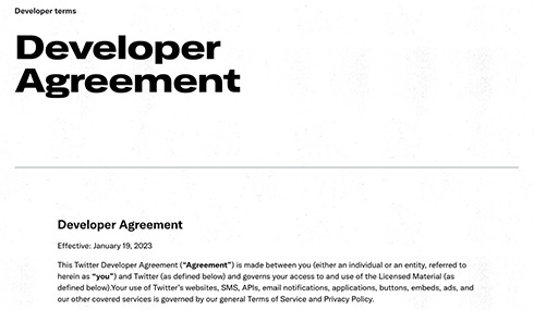 Twitterが開発者向け契約書を更新　「利用できない」と問題になっていたサードパーティーアプリが禁止に