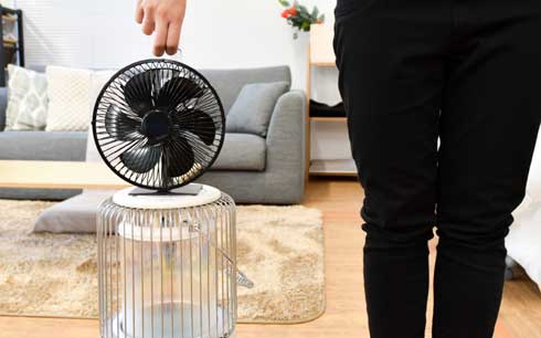 電源不要 暖気 循環 ストーブファン