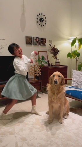 ダンスを見守るジャーマンくん