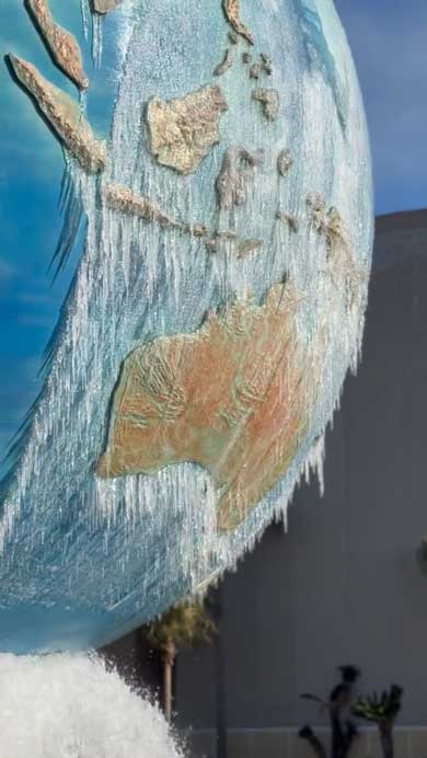 東京ディズニーシー アクアスフィア 凍る 寒波