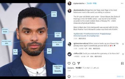 世界で最も黄金比に近い男性に選ばれたレジェ＝ジーン・ペイジ