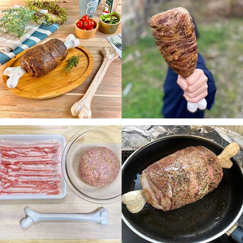 マンガ肉の骨 瀬戸焼 耐熱 陶器製