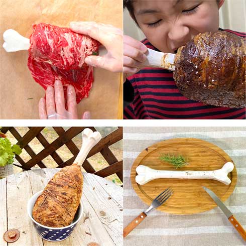 マンガ肉の骨 瀬戸焼 耐熱 陶器製